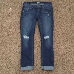 Hudson Bacara Straight Cuffed Jeans - Sz 26